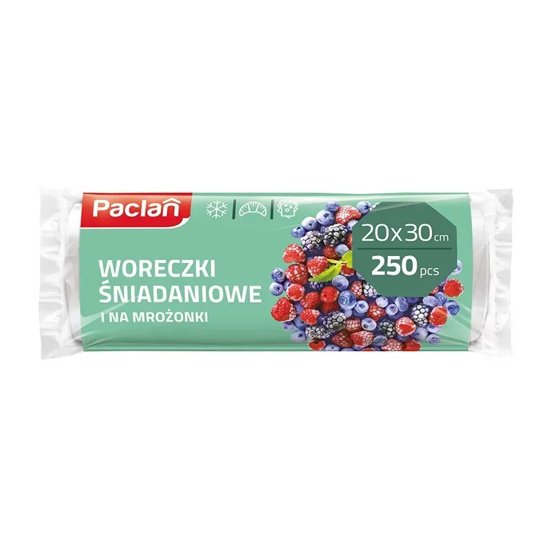 PACLAN WORECZKI ŚNIADANIOWE I NA MROŻONKI (20 x 30 cm) NA ROLCE 250 sztuk