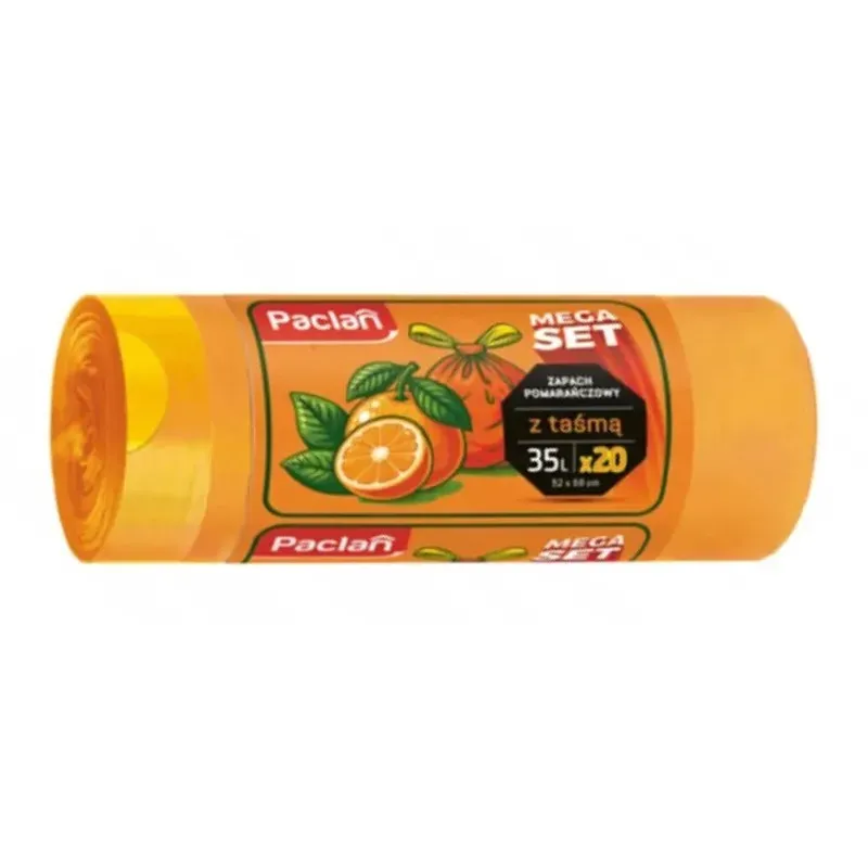 PACLAN MEGA SET WORKI NA ŚMIECI Z TAŚMĄ ZAPACHOWE - POMARAŃCZOWE 35 L 20 sztuk