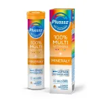 PLUSSSZ 100% MULTIWITAMINA + MINERAŁY 20 tabletek musujących o smaku mango–pomarańcza