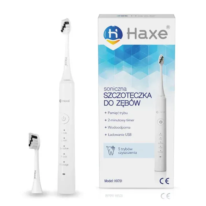 HAXE Soniczna szczoteczka do zębów BIAŁA HX701