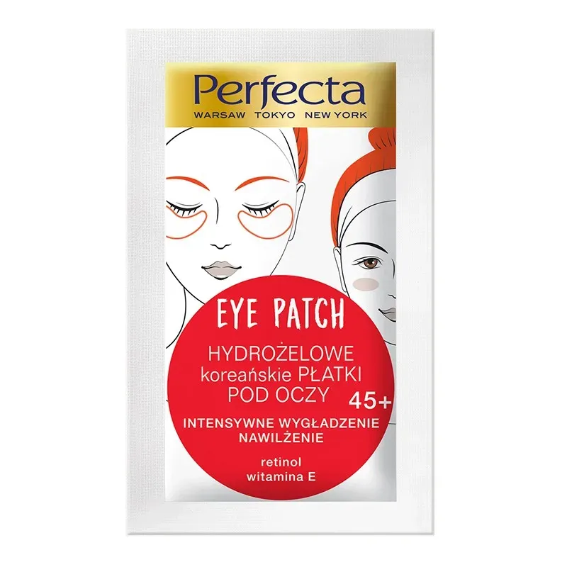 PERFECTA EYE PATCH HYDROŻELOWE KOREAŃSKIE PŁATKI POD OCZY 45+ 1 para