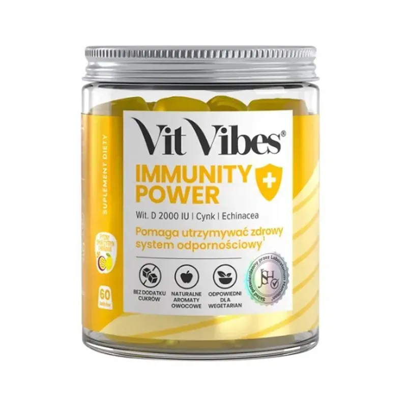 VIT VIBES IMMUNITY POWER 60 żelków o smaku cytryny i marakuji