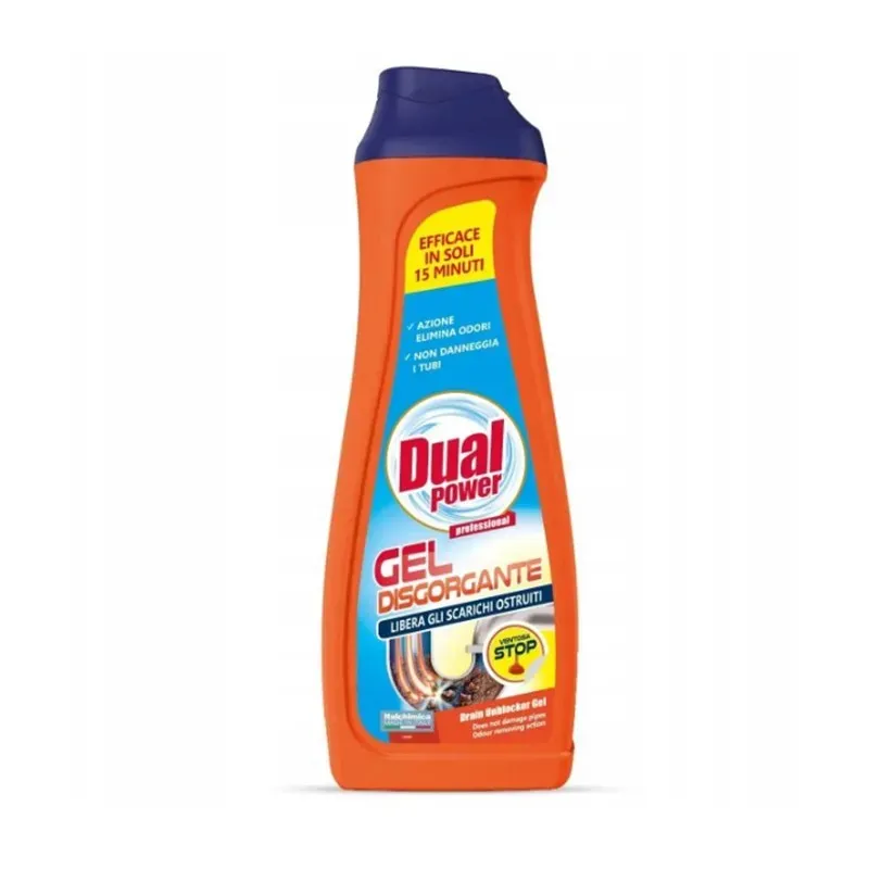 DUAL POWER GEL DISGORGANTE LIBERA GLI SCARICHI OSTRUITI - ŚRODEK DO UDRAŻNIANIA RUR W ŻELU 1000 ml