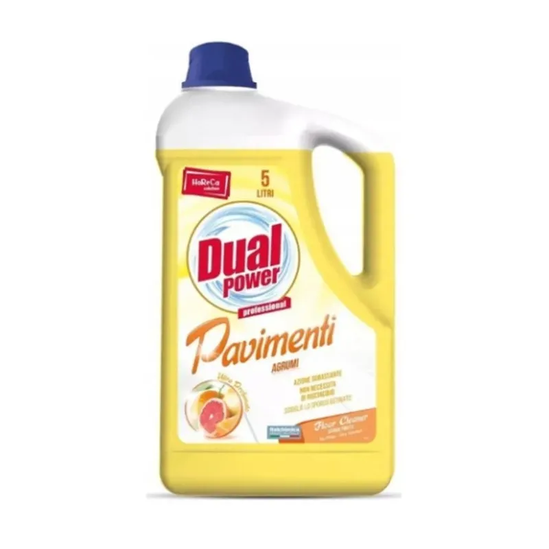 DUAL POWER PAVIMENTI AGRUMI - PŁYN DO PODŁÓG UNIWERSALNY OWOCE CYTRUSOWE 5000 ml