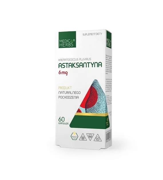 MEDICA HERBS ASTAKSANTYNA 6 mg (Haematococcus pluvialis) 60 kapsułek