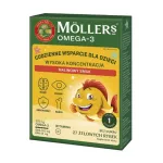 MOLLER'S OMEGA-3 CODZIENNE WSPARCIE DLA DZIECI - WYSOKA KONCENTRACJA 27 żelowych rybek o smaku malinowym