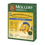 MOLLER'S OMEGA-3 CODZIENNE WSPARCIE DLA DZIECI - WYSOKA KONCENTRACJA 27 żelowych rybek o smaku owocowym