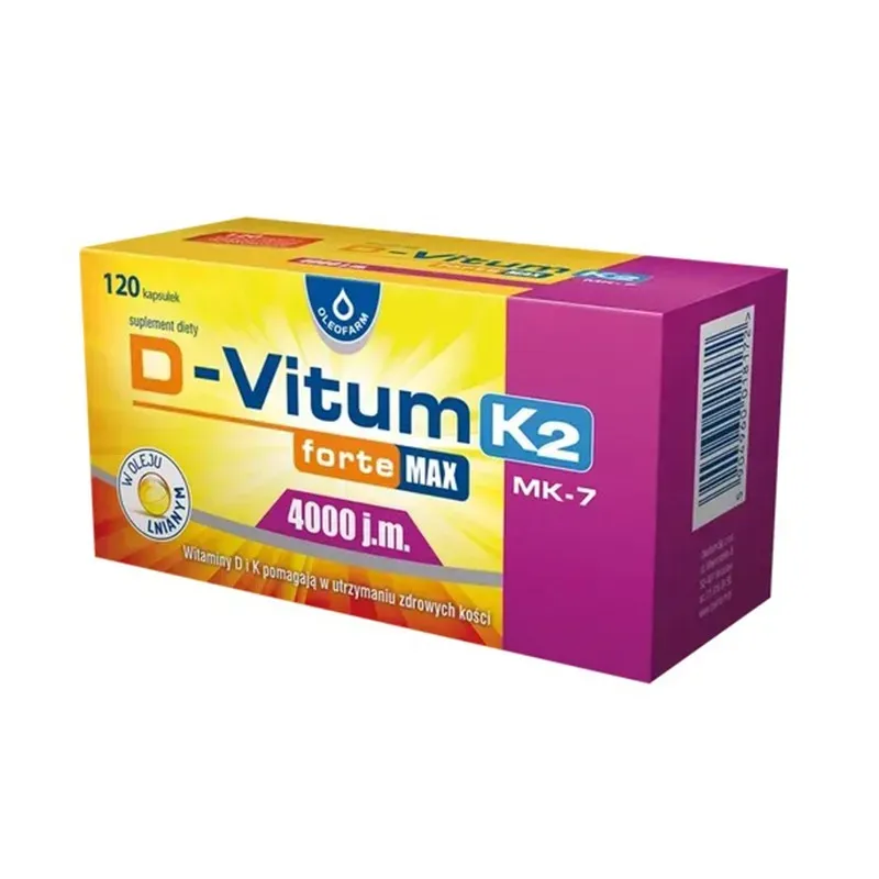 D-VITUM FORTE MAX 4000 j.m. K2 MK-7 120 kapsułek