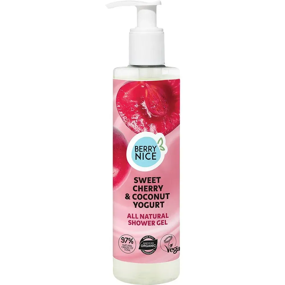 BERRY NICE Naturalny żel pod prysznic Słodka Wiśnia i Jogurt Kokosowy 280 ml
