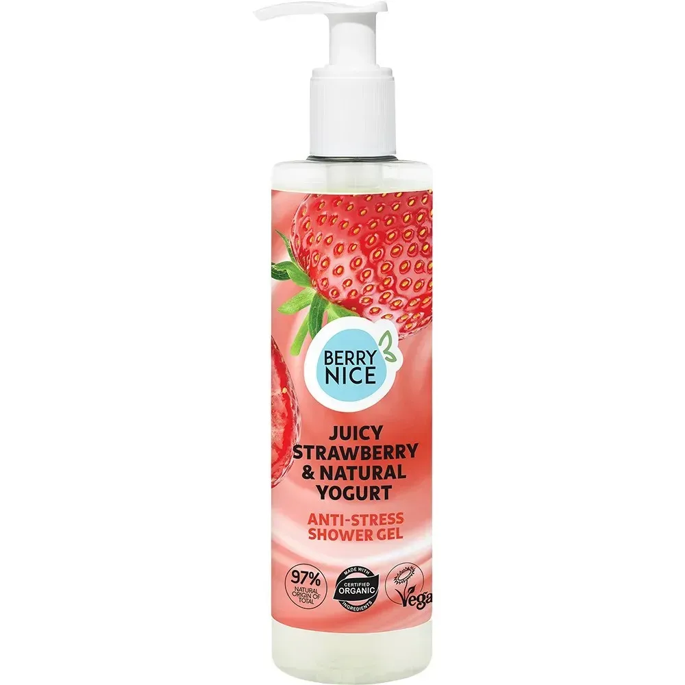 BERRY NICE Relaksujący żel pod prysznic Soczysta truskawka z Naturalnym jogurtem 280 ml