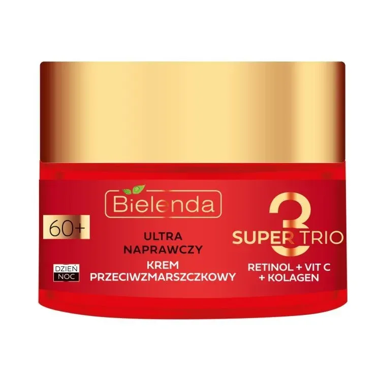 Bielenda SUPER TRIO Krem przeciwzmarszczkowy ultra napraczy 60+ 50ml