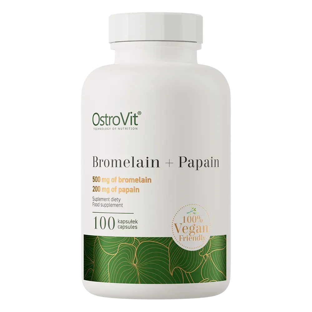 OSTROVIT BROMELAINA + PAPAINA 100 kapsułek