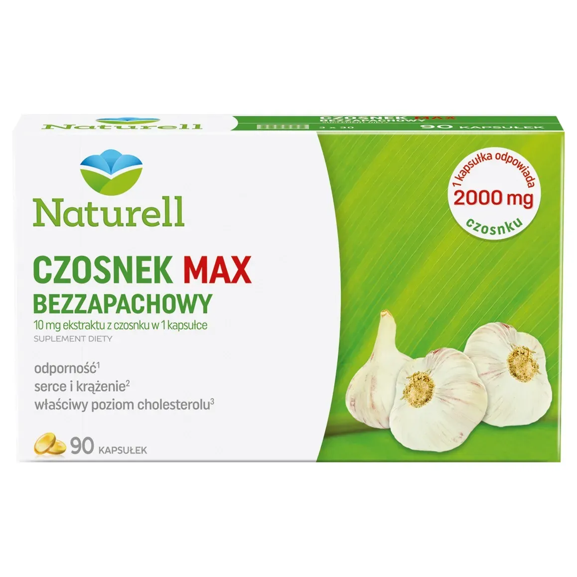 NATURELL CZOSNEK MAX BEZZAPACHOWY 90 kapsułek