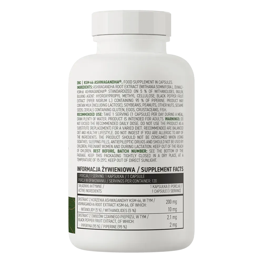 OSTROVIT KSM-66 ASHWAGANDHA 120 kapsułek