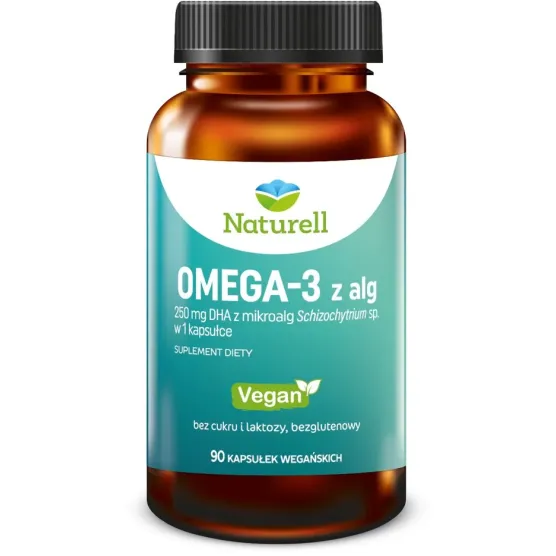 NATURELL OMEGA-3 Z ALG 90 kapsułek