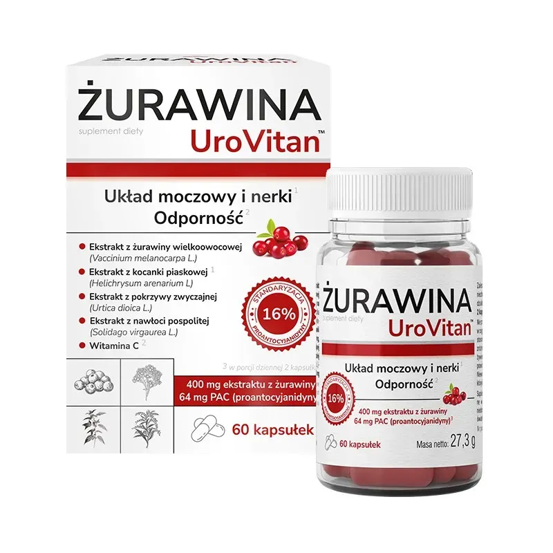 ŻURAWINA UROVITAN 60 kapsułek