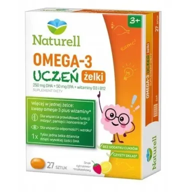 NATURELL OMEGA-3 UCZEŃ ŻELKI 27 sztuk