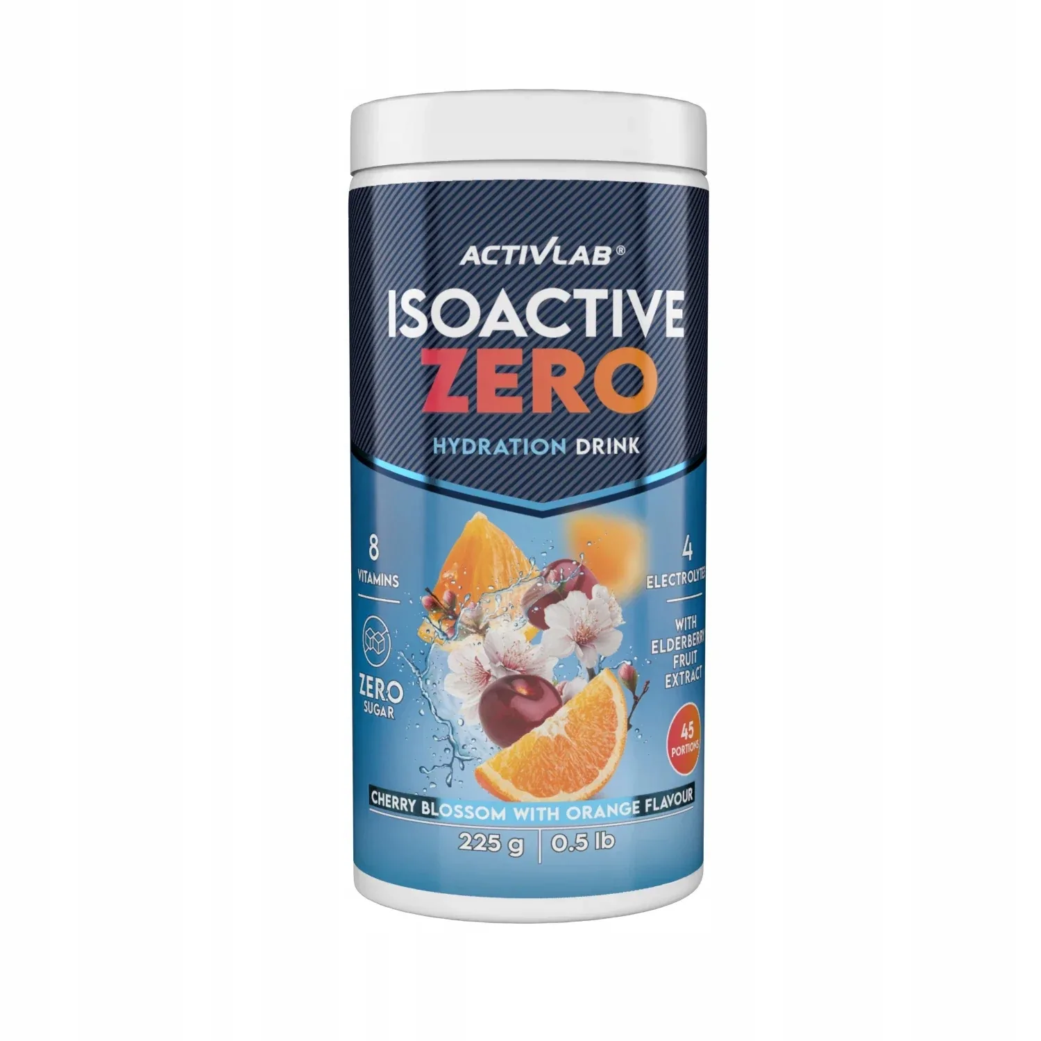 Activlab Isoactive Zero izotonik smak kwiat wiśni z pomarańczą 225 g