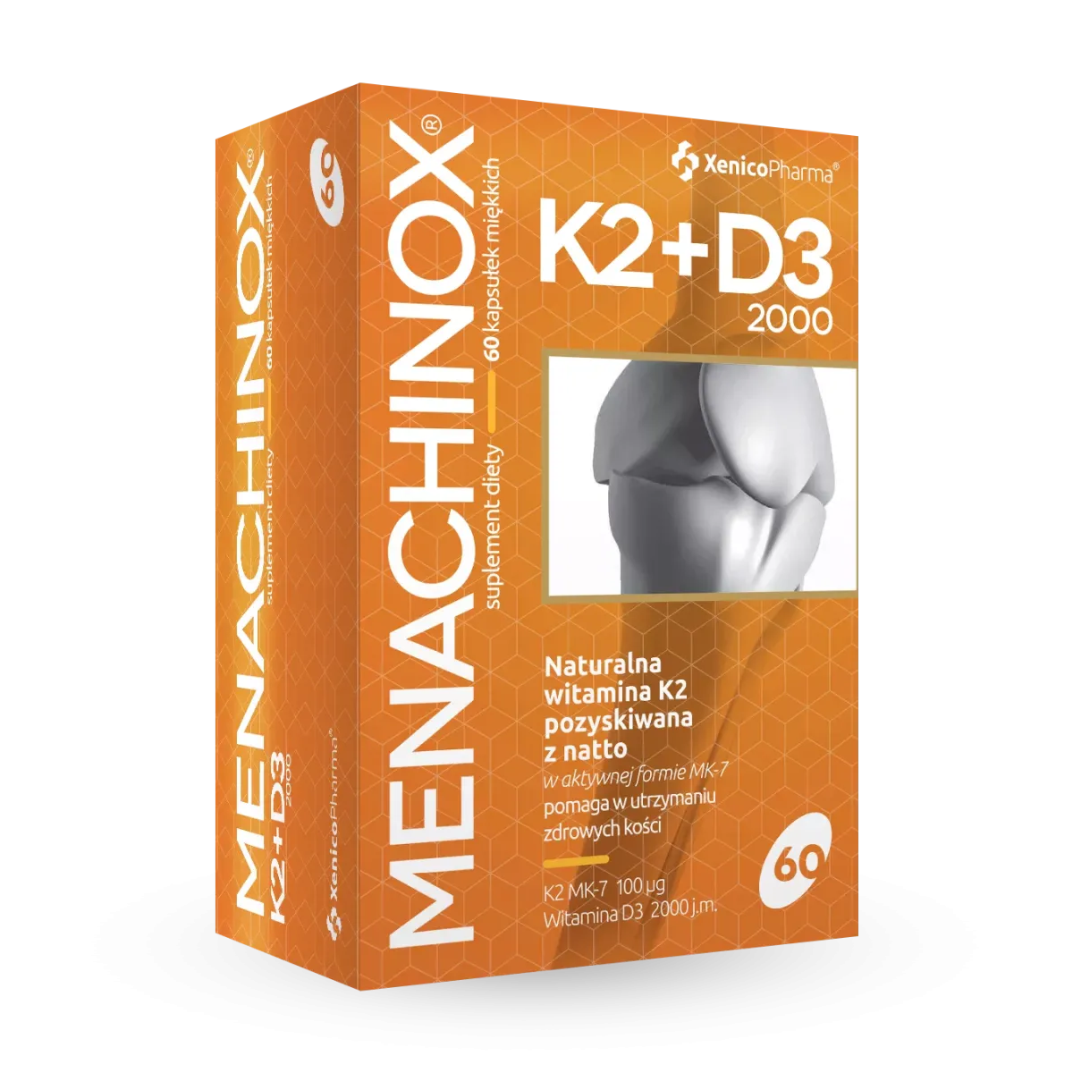 MENACHINOX K2 + D3 2000 j.m. 60 kapsułek