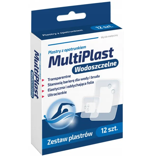 MULTIPLAST PLASTRY WODOODPORNE 12 sztuk