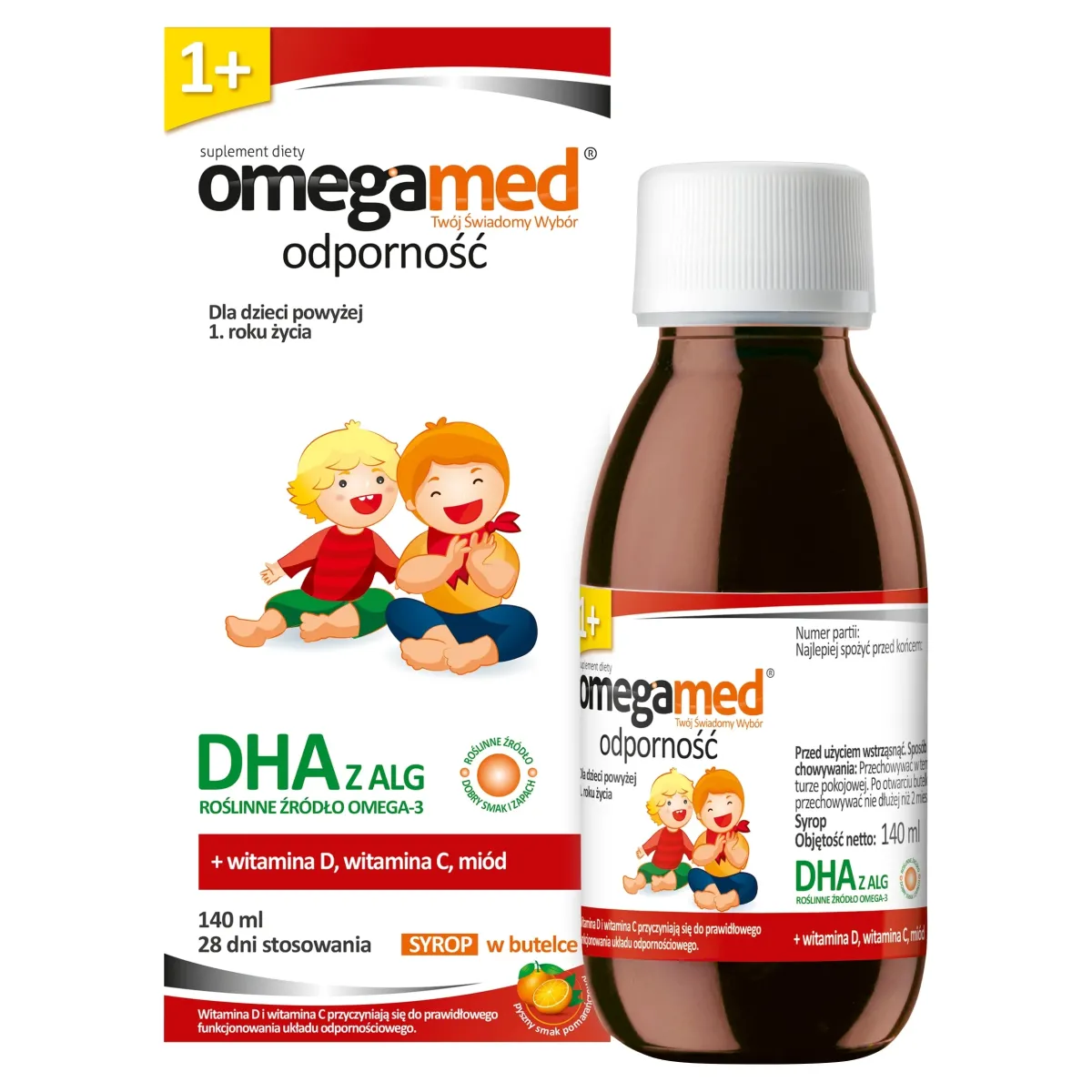 OMEGAMED ODPORNOŚĆ 1+ 140 ml syrop