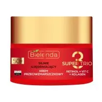 BIELENDA SUPER TRIO Silnie ujędrniający krem przeciwzmarszczkowy RETINOL + VIT C + KOLAGEN 50+