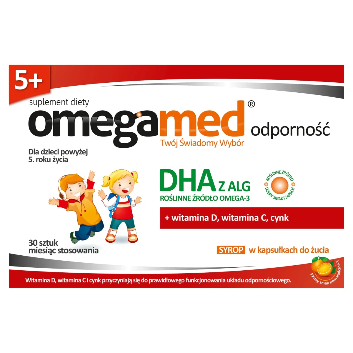 OMEGAMED ODPORNOŚĆ 5+ 30 kapsułek do żucia