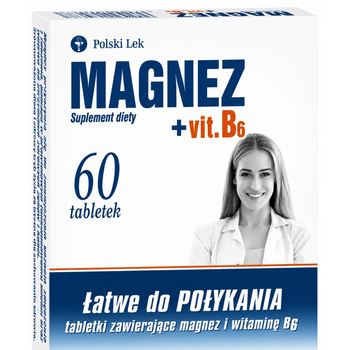 MAGNEZ + WITAMINA B6 POLSKI LEK 60 tabletek