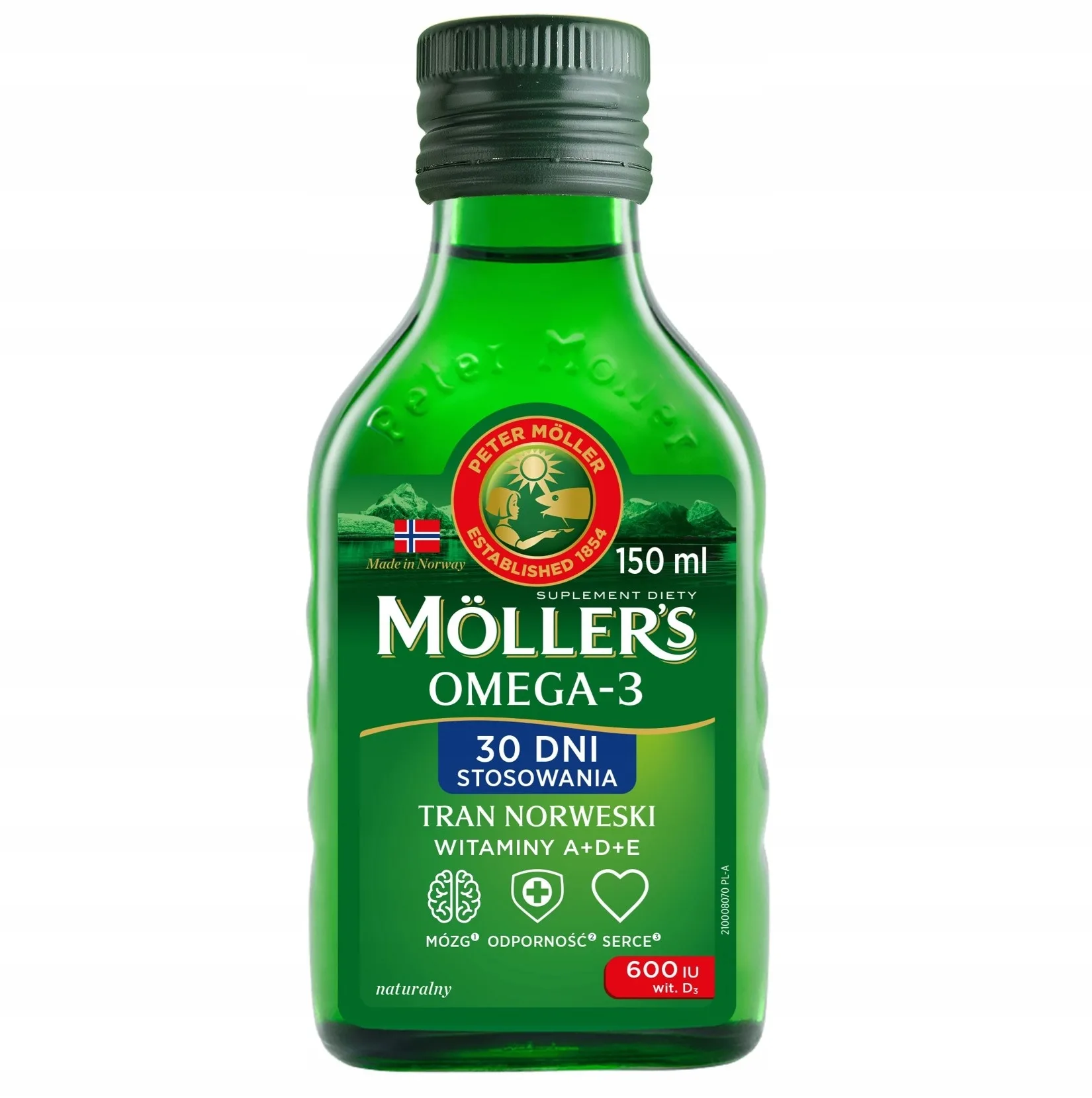 MOLLER'S OMEGA-3 TRAN NORWESKI NATURALNY 150 ml