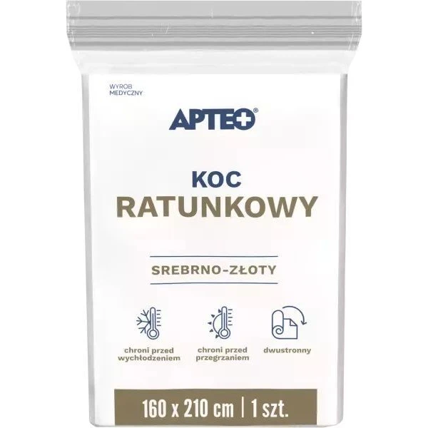 Koc ratunkowy srebrno-złoty,...