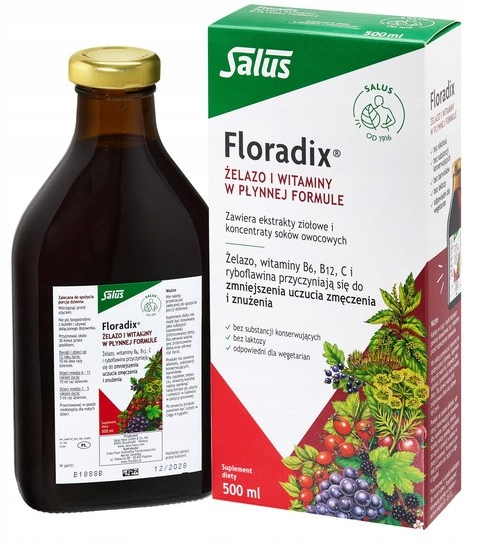 FLORADIX ŻELAZO I WITAMINY 500 ml płyn