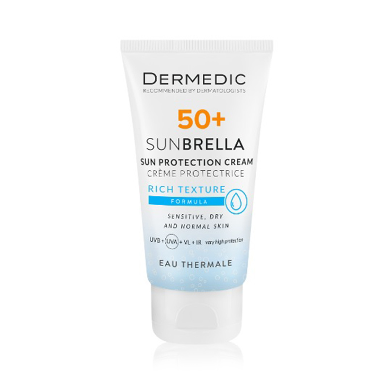 DERMEDIC SUNBRELLA KREM OCHRONNY SPF50+ UV+IR+VL SKÓRA SUCHA I NORMALNA 50 ml