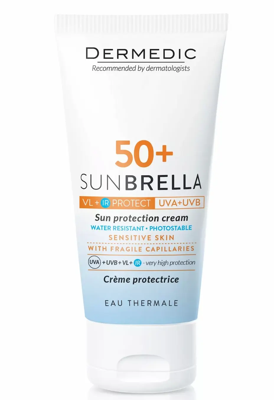 DERMEDIC SUNBRELLA KREM OCHRONNY SPF 50+ UV+IR+VL SKÓRA Z PROBLEMAMI NACZYNIOWYMI 50 ml