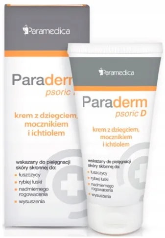 PARADERM PSORIC D KREM Z DZIEGCIEM, MOCZNIKIEM I ICHTIOLEM 85 g