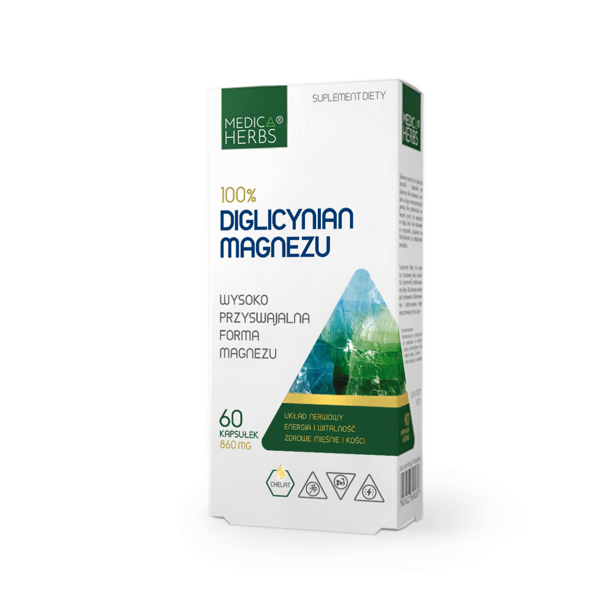 MEDICA HERBS 100% DIGLICYNIAN MAGNEZU 60 kapsułek