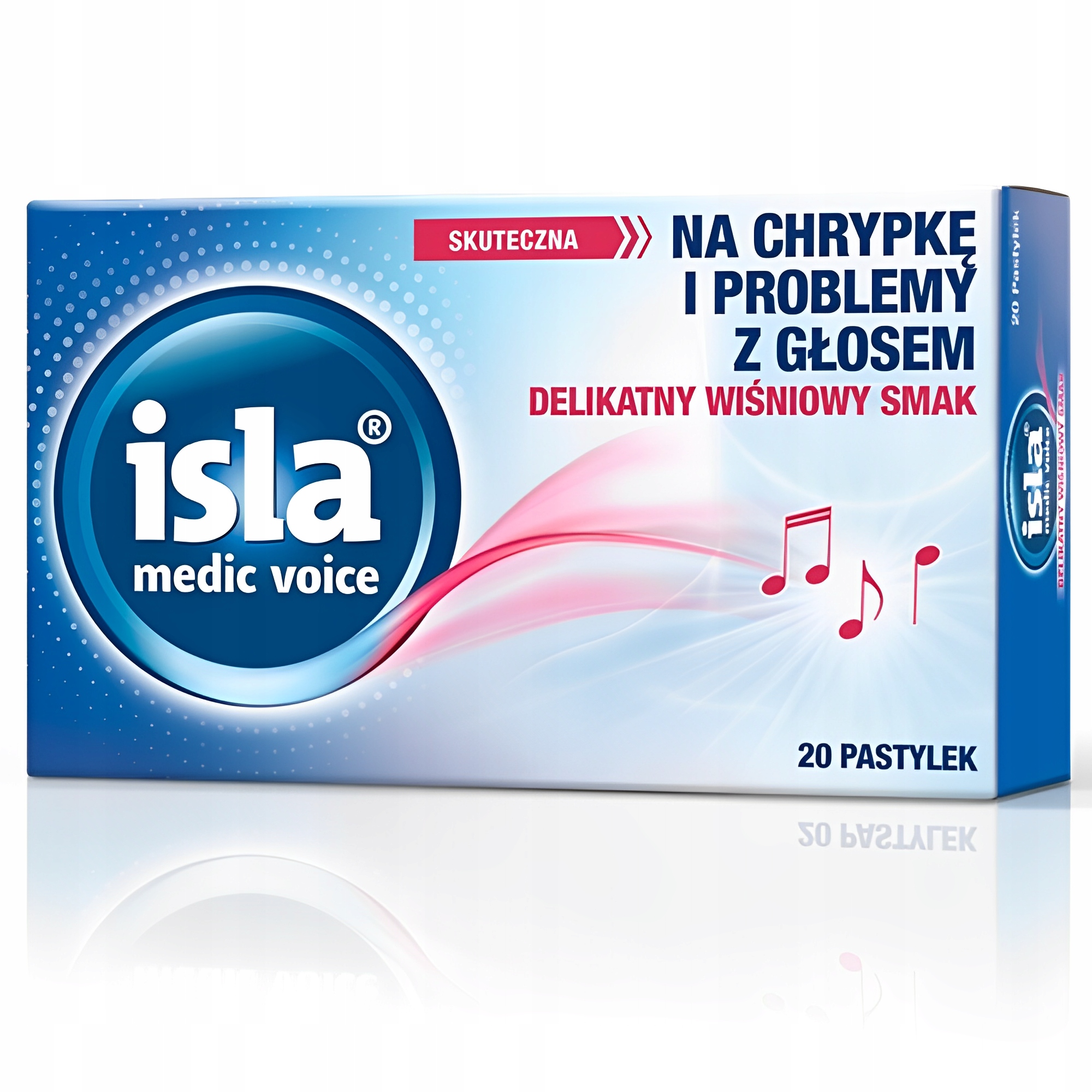 ISLA MEDIC VOICE 20 pastylek do ssania o smaku wiśniowym