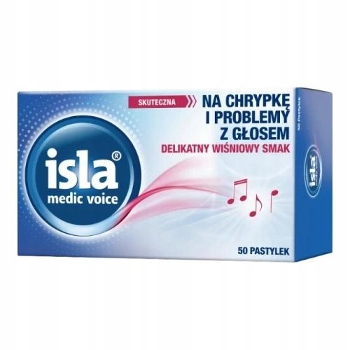 ISLA MEDIC VOICE 50 pastylek do ssania o smaku wiśniowym