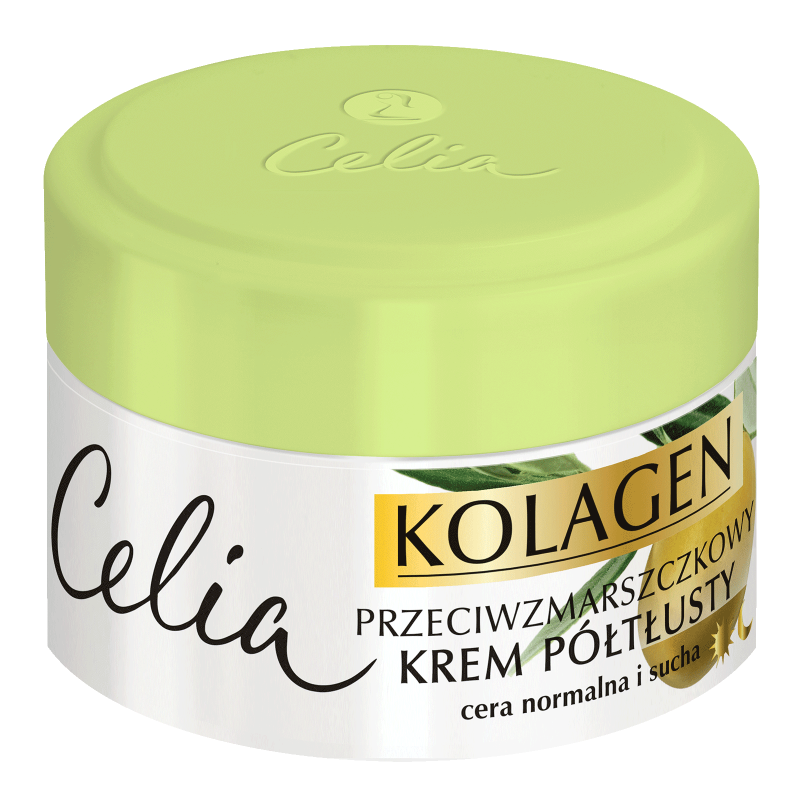 Celia Kolagen Krem przeciwzmarszczkowy półtłusty z oliwką 50 ml