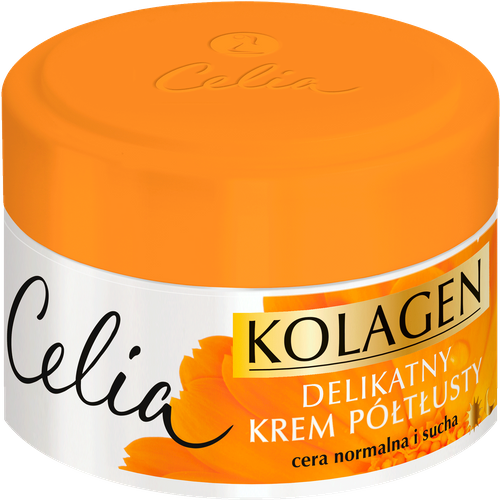Celia Kolagen regenerujący przeciwzmarszczkowy krem półtłusty z nagietkiem lekarskim na dzień i noc 50ml