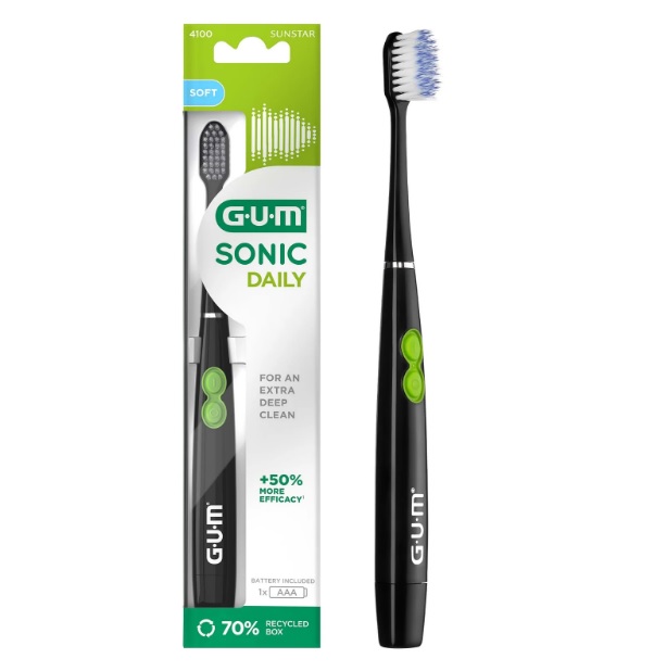 SUNSTAR GUM SONIC DAILY SZCZOTECZKA SONICZNA czarna 1 sztuka