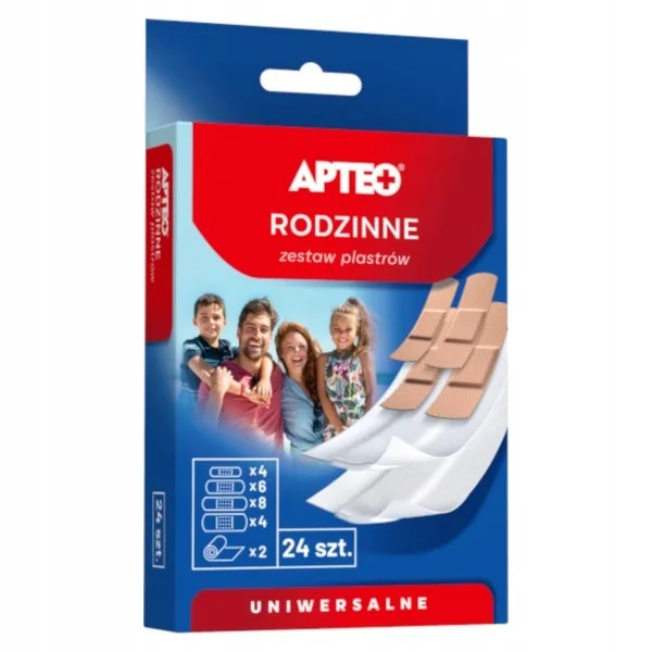 APTEO RODZINNE ZESTAW PLASTRÓW UNIWERSALNE 24 sztuki