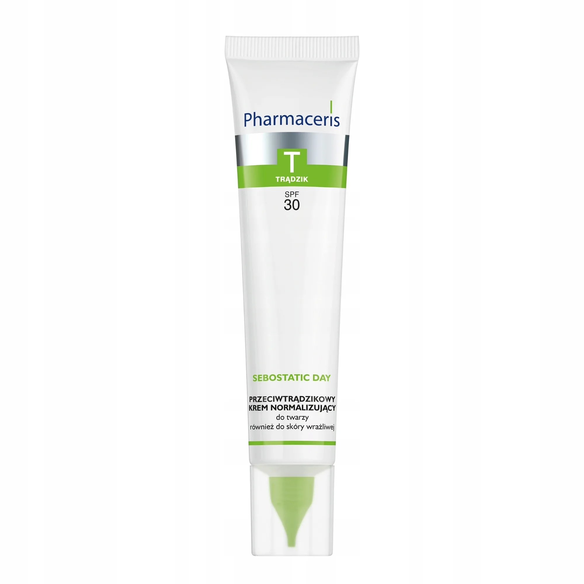 PHARMACERIS T SEBOSTATIC DZIEŃ PRZECIWTRĄDZIKOWY KREM NORMALIZUJĄCY DO TWARZY, RÓWNIEŻ DO SKÓRY WRAŻLIWEJ SPF 30 40 ml