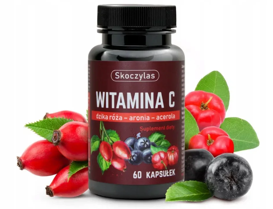 SKOCZYLAS WITAMINA C TRIO (DZIKA RÓŻA, ARONIA, ACEROLA) 60 kapsułek