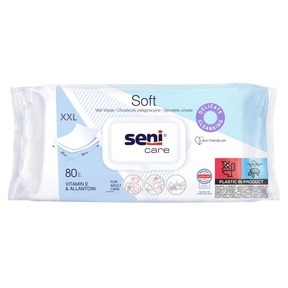 CHUSTECZKI PIELĘGNACYJNE SENI CARE SOFT XXL 80 sztuk