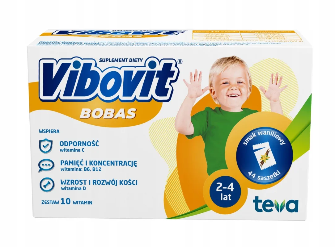 VIBOVIT BOBAS 44 saszetki smak waniliowy