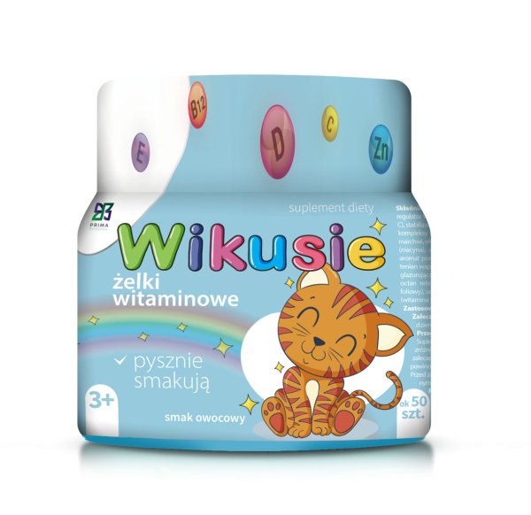 WIKUSIE ŻELKI WITAMINOWE 150 g (ok. 50 sztuk) smak owocowy