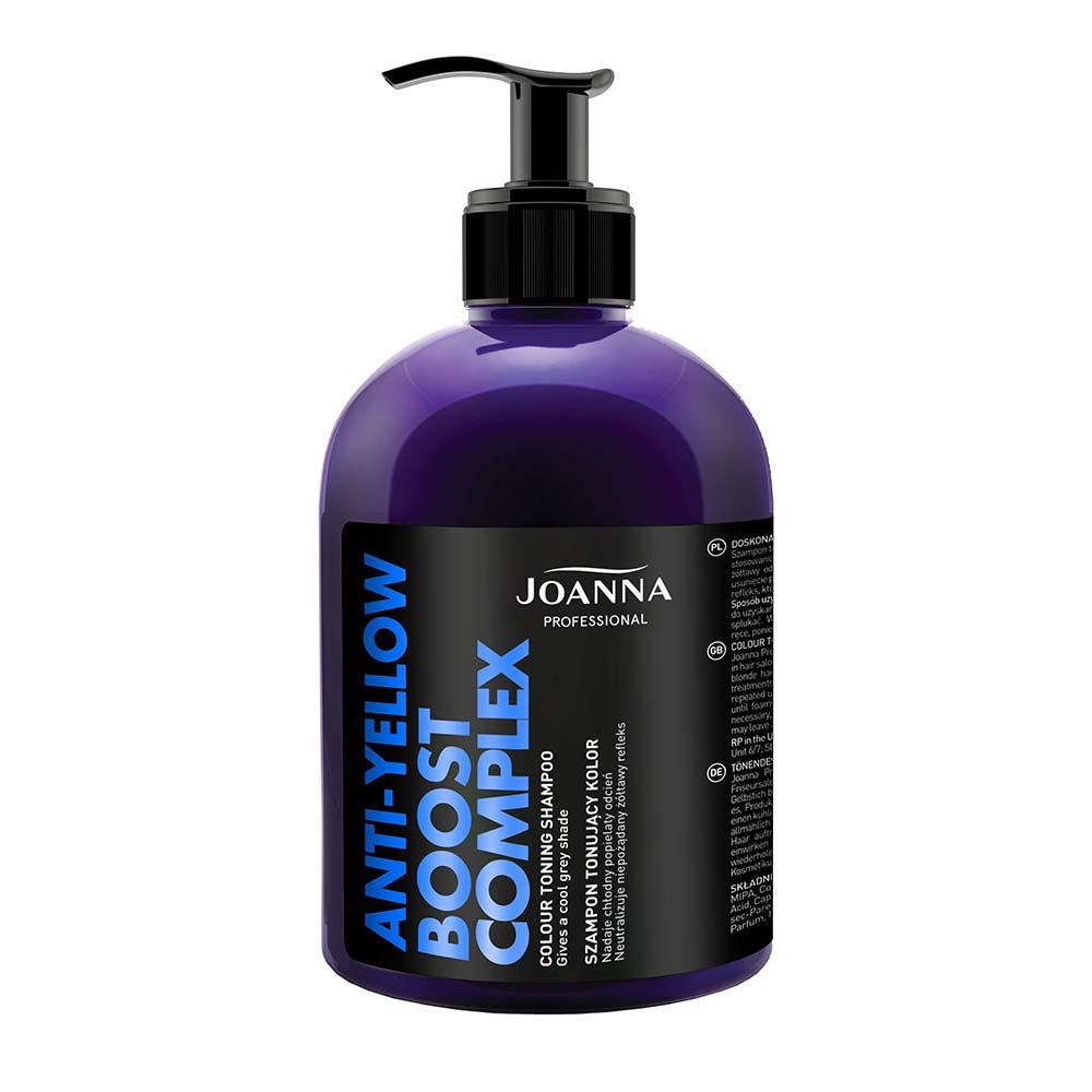 JOANNA PROFESSIONAL ANTI-YELLOW BOOST COMPLEX SZAMPON TONUJĄCY KOLOR POPIELATY 500 ml