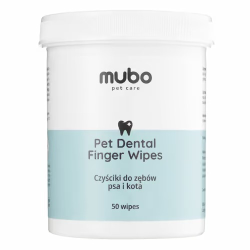 Mubo Pet Dental Finger Wipes Czyściki do zębów psa i kota, nakładki na palec 30 sztuk