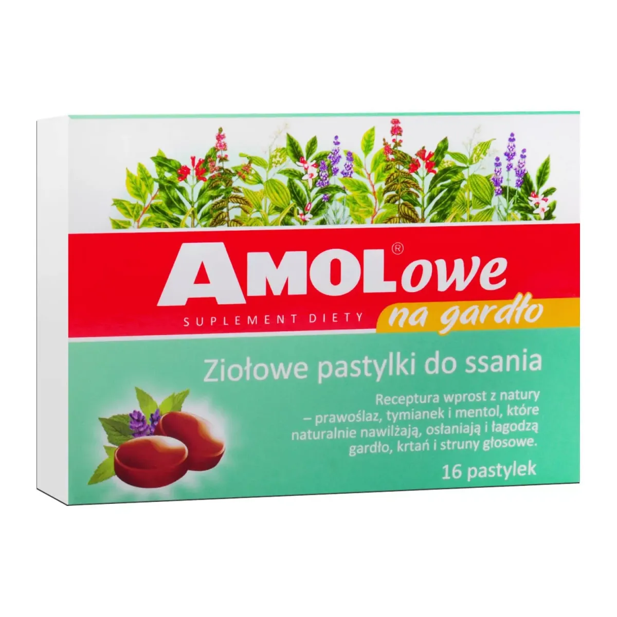 AMOLOWE NA GARDŁO 16 pastylek