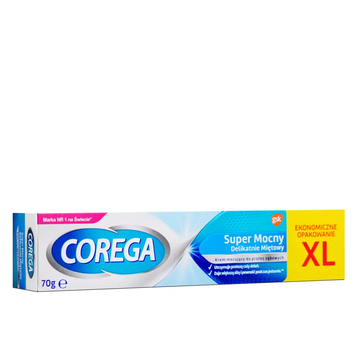 COREGA SUPER MOCNY XL DELIKATNIE MIĘTOWY KREM DO PROTEZ 70 g